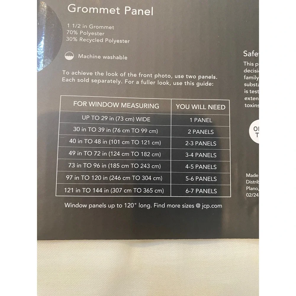 Set of 2 Home Expressions Remy Sheer Grommet Curtains Panel‎ Egret White 40x84
